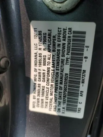 2012 HONDA CIVIC LX  