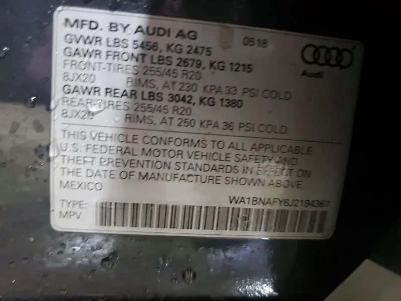 2018 AUDI Q5 PREMIUM PLUS  