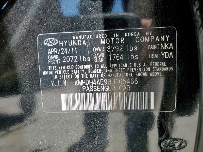 2011 HYUNDAI ELANTRA   