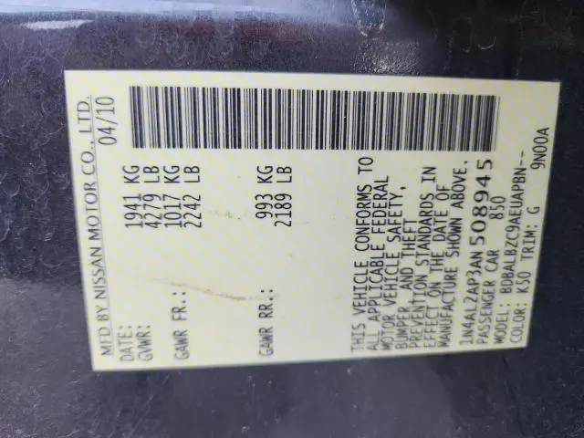 2010 NISSAN ALTIMA BASE  