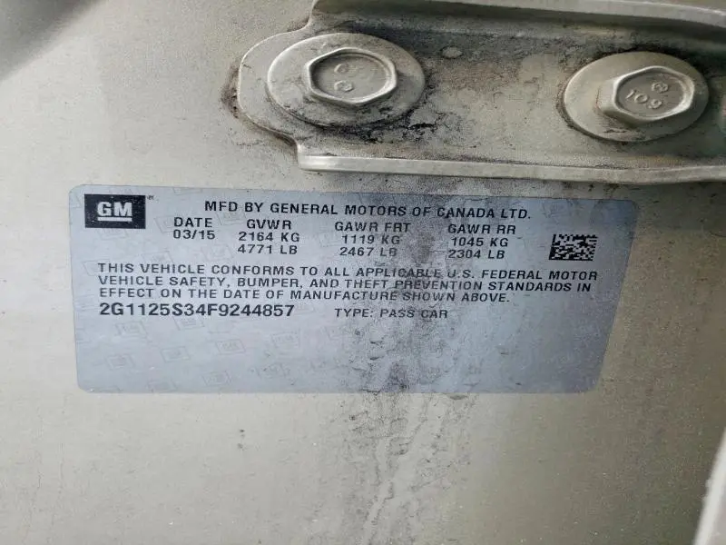 2015 CHEVROLET IMPALA LT  