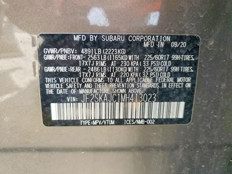 2021 SUBARU FORESTER PREMIUM  