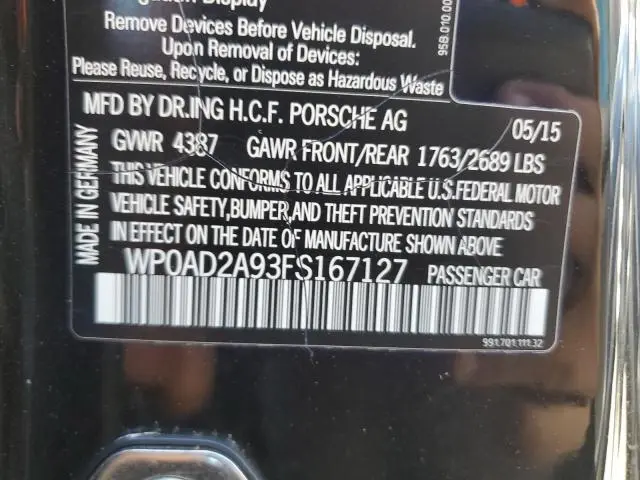 2015 PORSCHE 911 TURBO  