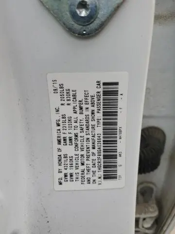 2016 HONDA ACCORD EXL