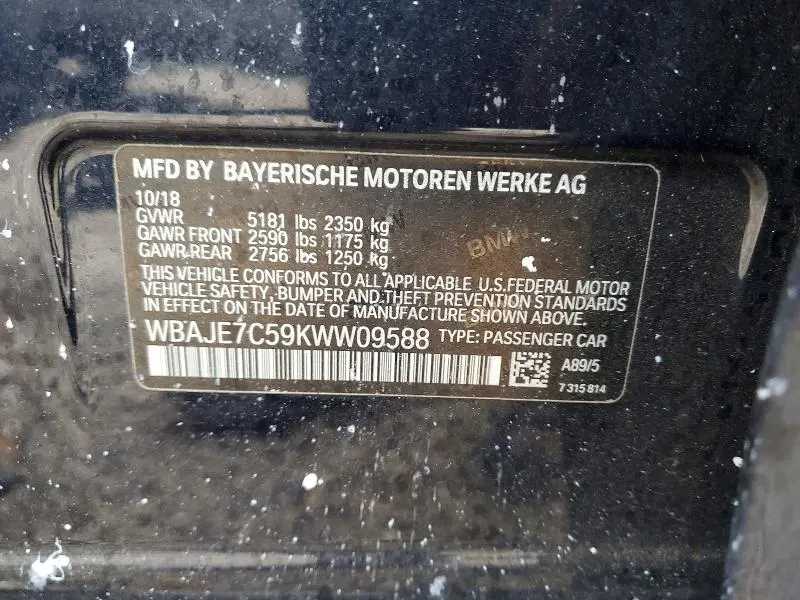 2019 BMW 540 XI  