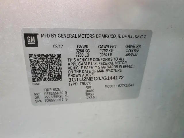 2018 GMC SIERRA K1500 SLT  