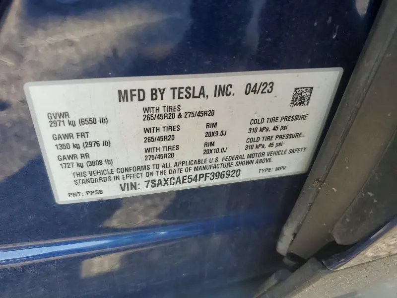 2023 TESLA MODEL X   