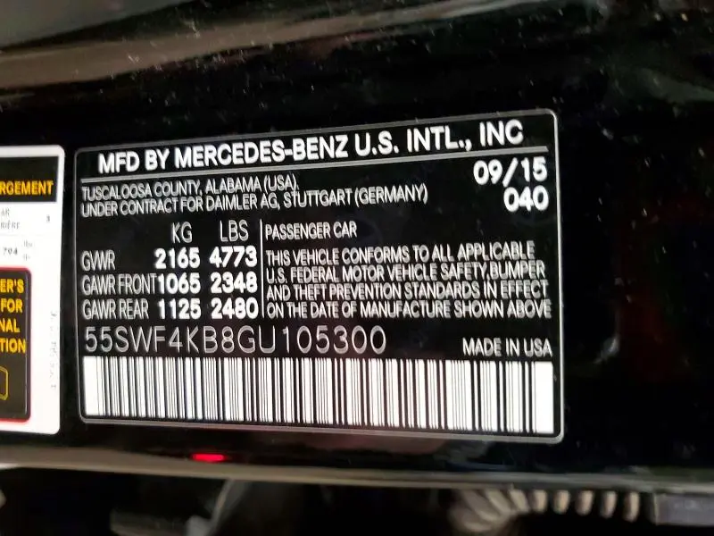 2016 MERCEDES-BENZ C 300 4MATIC  