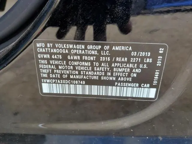 2013 VOLKSWAGEN PASSAT SEL  