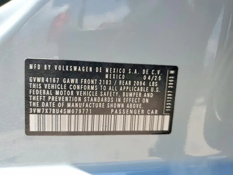 2025 VOLKSWAGEN JETTA SE  