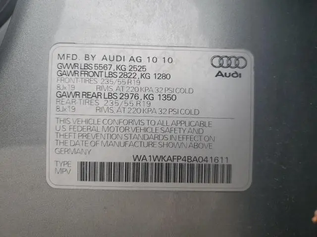 2011 AUDI Q5 PRESTIGE