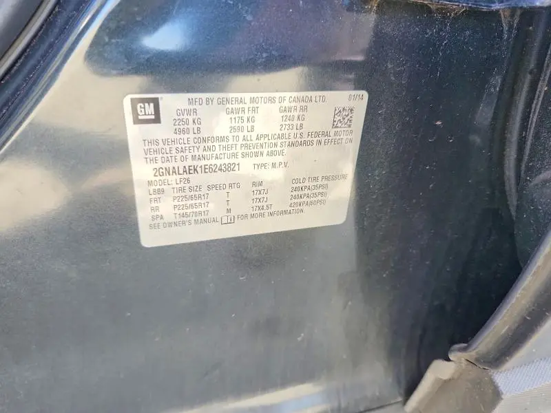 2014 CHEVROLET EQUINOX LS  