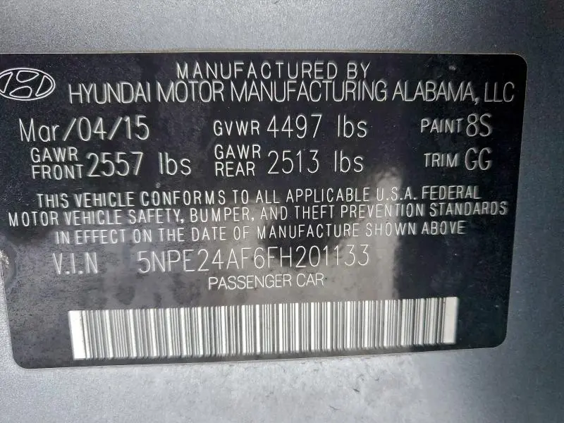 2015 HYUNDAI SONATA SE  