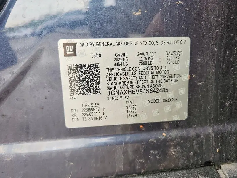 2018 CHEVROLET EQUINOX LS  