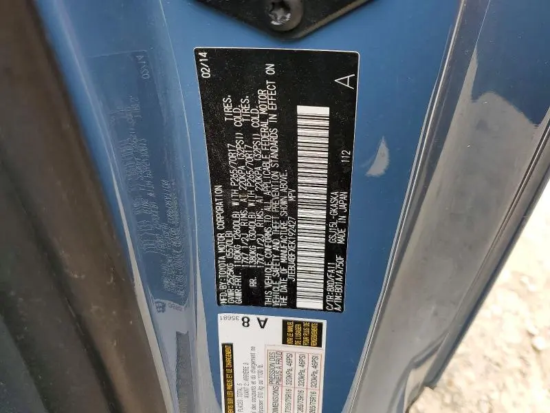 2014 TOYOTA FJ CRUISER BASE  