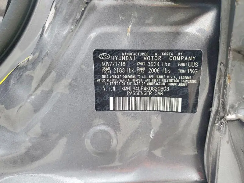 2019 HYUNDAI ELANTRA VALUE EDITION  