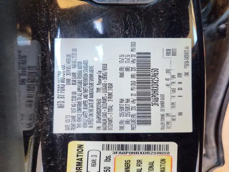 2013 FORD FUSION SE  