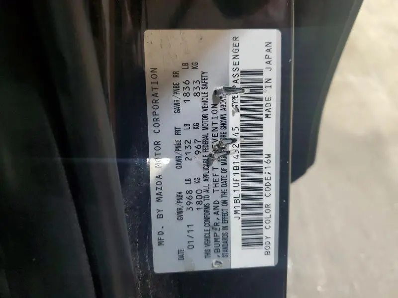 2011 MAZDA 3 I  