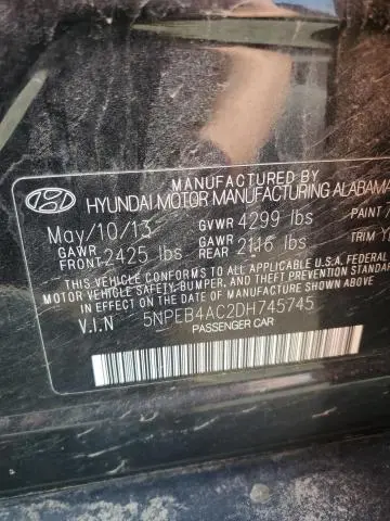 2013 HYUNDAI SONATA GLS  