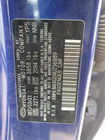2022 HYUNDAI ELANTRA SEL