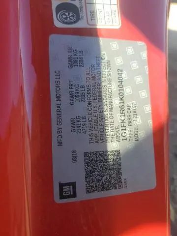 2019 CHEVROLET CAMARO ZL1  