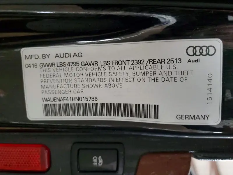 2017 AUDI A4 PREMIUM PLUS  