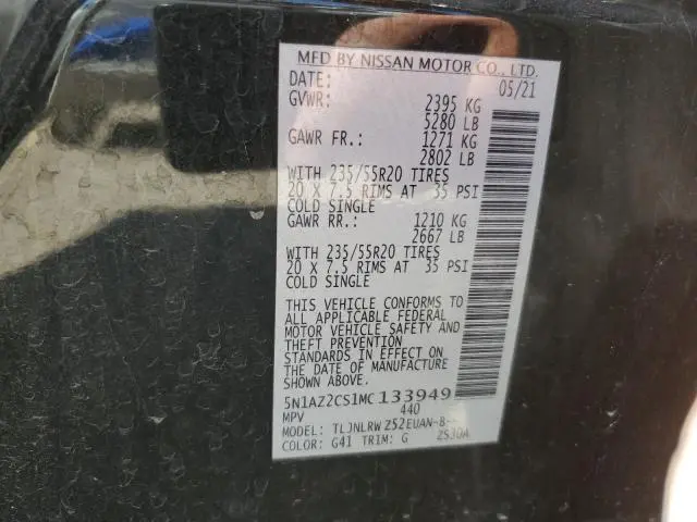 2021 NISSAN MURANO SL  