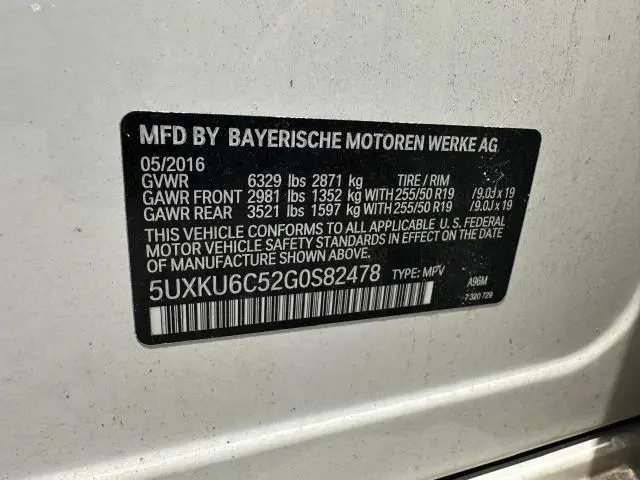 2016 BMW X6 XDRIVE50I  