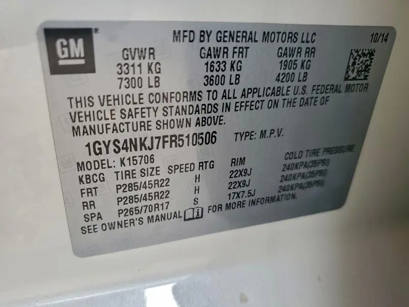 2015 CADILLAC ESCALADE PREMIUM  