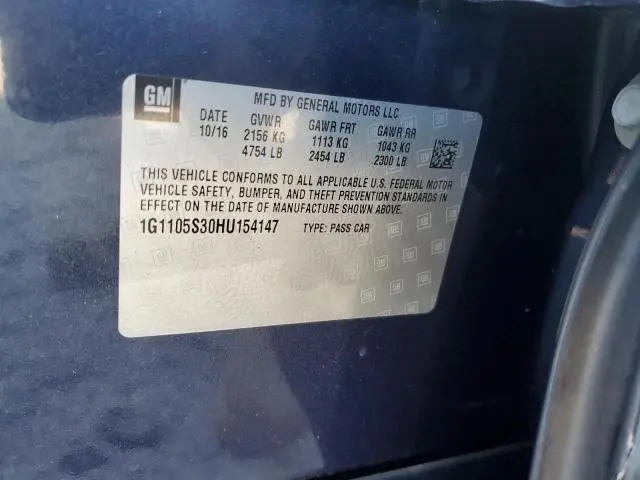 2017 CHEVROLET IMPALA LT  