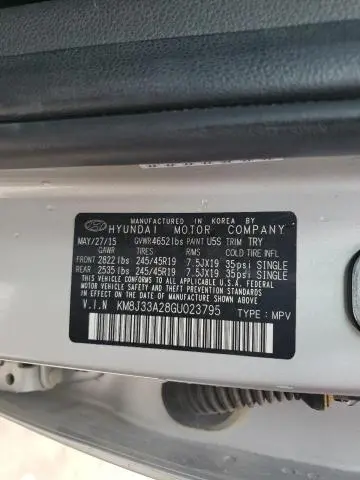 2016 HYUNDAI TUCSON LIMITED  