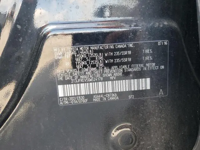 2016 TOYOTA RAV4 SE  