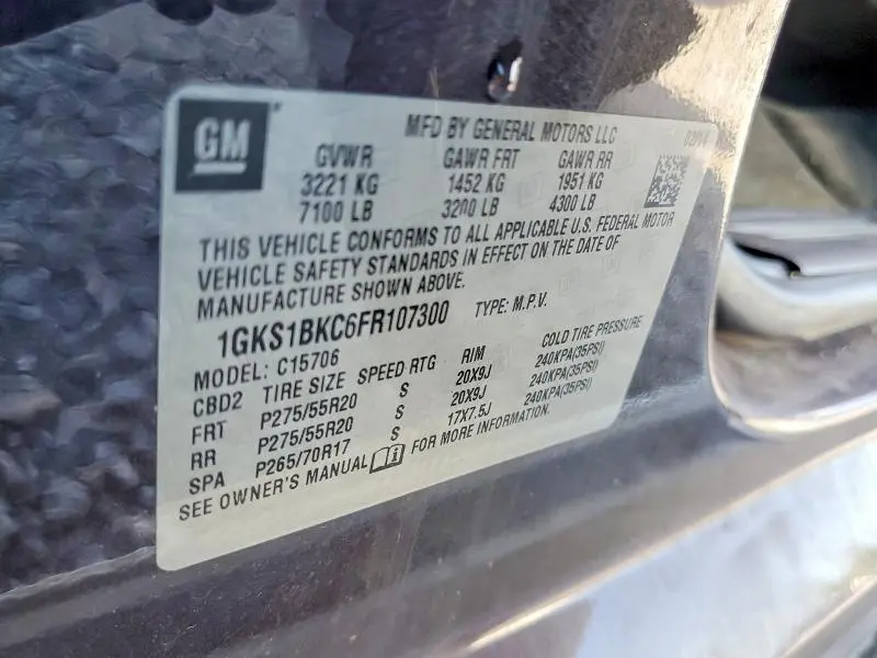 2015 GMC YUKON SLT  