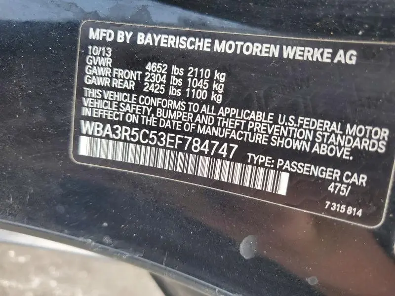 2014 BMW 435 XI  