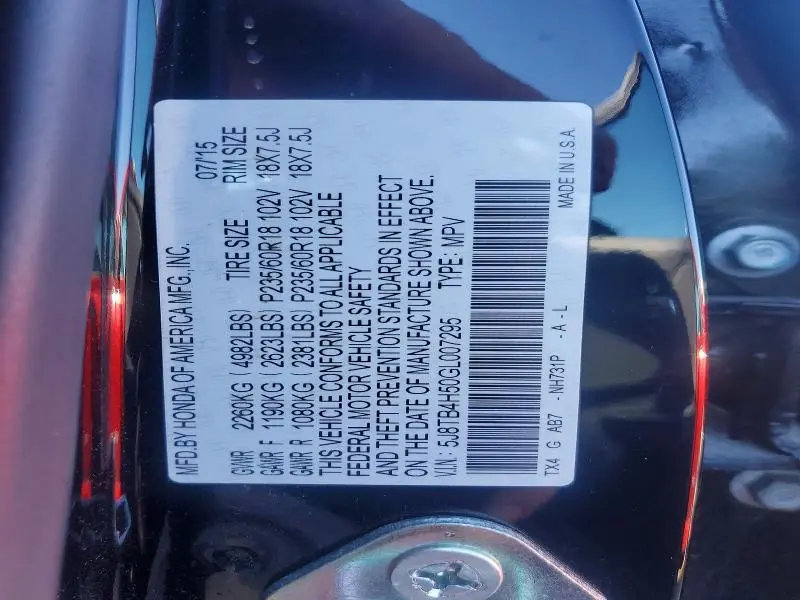 2016 ACURA RDX TECHNOLOGY  