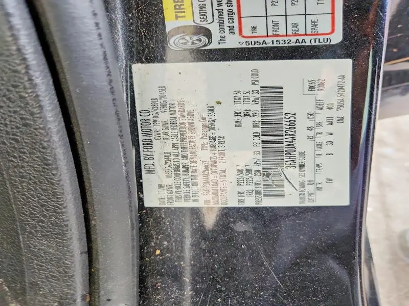 2010 FORD FUSION SEL  