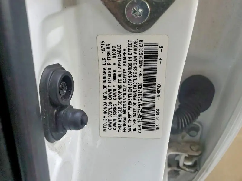 2016 HONDA CIVIC LX  