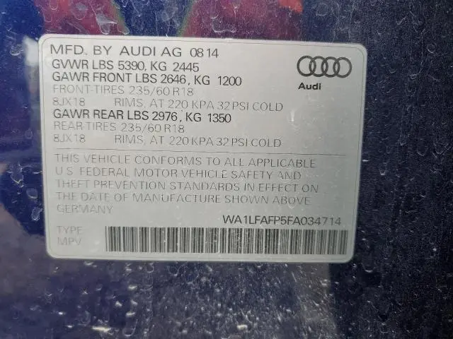 2015 AUDI Q5 PREMIUM PLUS  