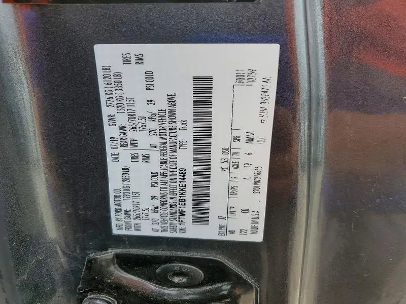 2019 FORD F150   
