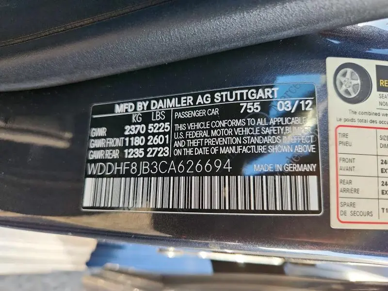 2012 MERCEDES-BENZ E 350 4MATIC  
