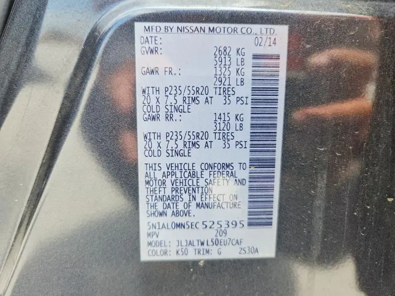 2014 INFINITI QX60 BASE  
