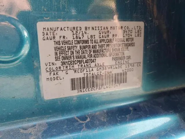 2015 NISSAN VERSA NOTE S  