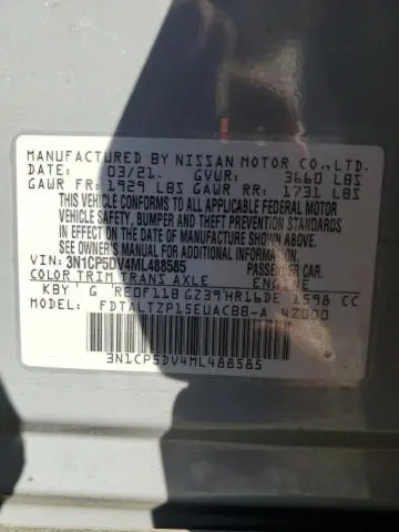 2021 NISSAN KICKS SR