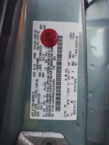 2013 FORD ESCAPE SEL  