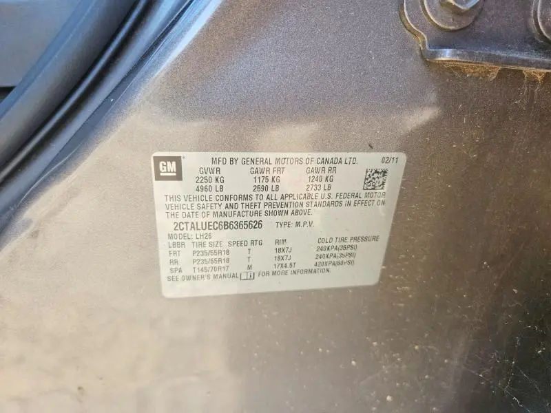 2011 GMC TERRAIN SLT  