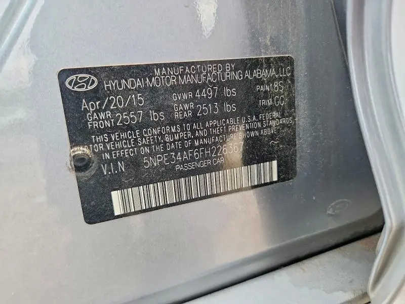 2015 HYUNDAI SONATA LIMITED  