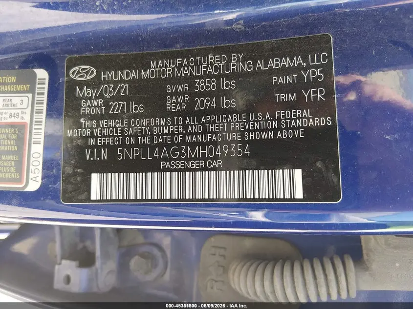 2021 HYUNDAI ELANTRA SE