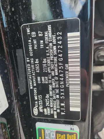 2015 KIA OPTIMA EX  