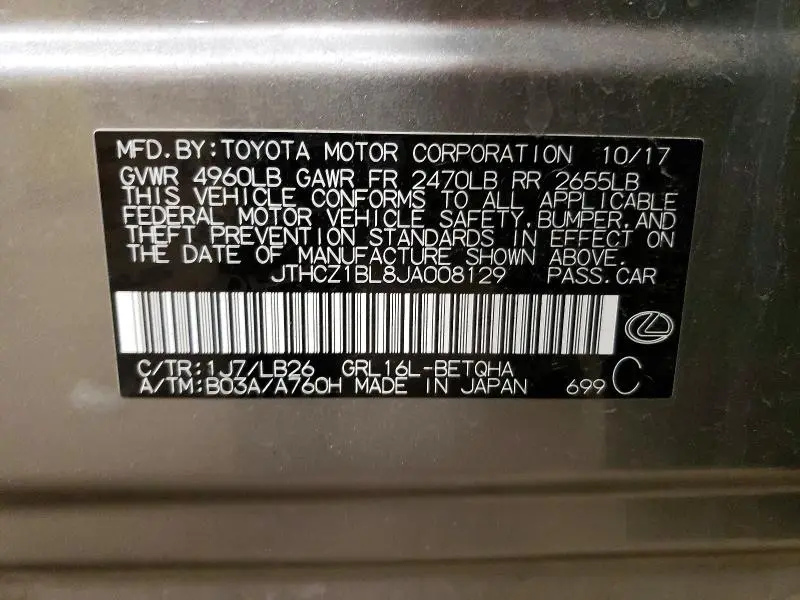 2018 LEXUS GS 350 F SPORT  