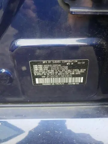 2018 SUBARU WRX LIMITED  